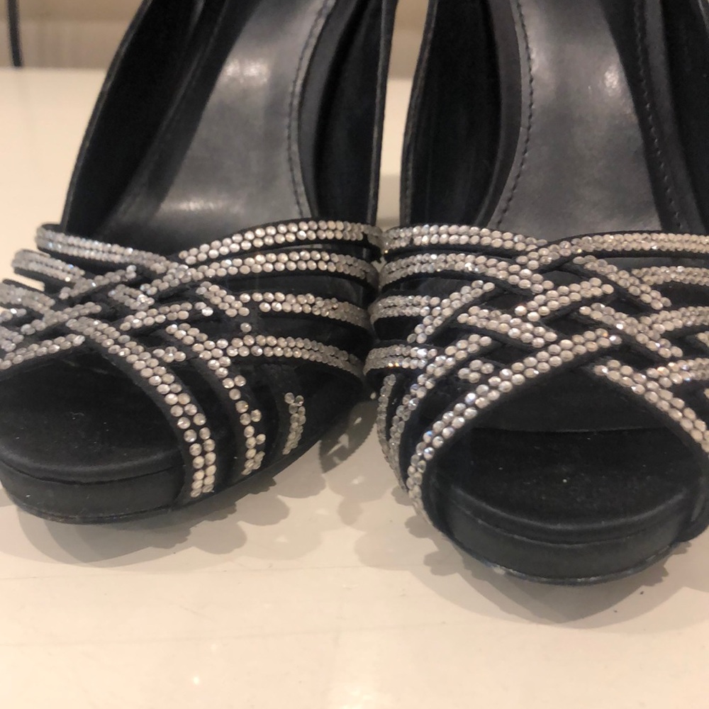 Ralph Lauren crystal runway evening shoe